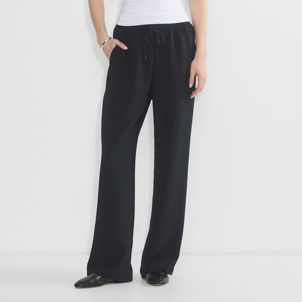 Wilfred Toccata Wide Leg Mid Rise Pant in Black - No Waist Tie